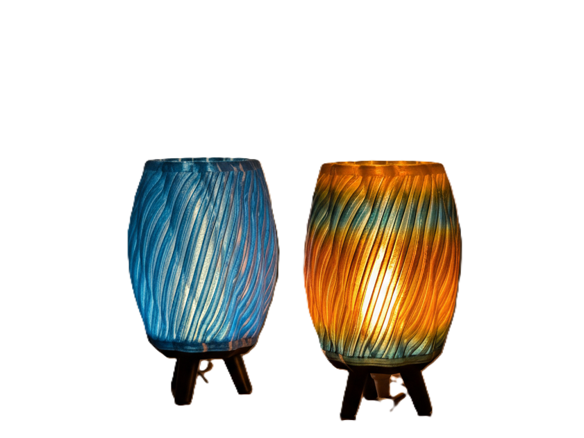 OlaWave™ Ambient Table Lamp – 3D Printed LED Diffuser
