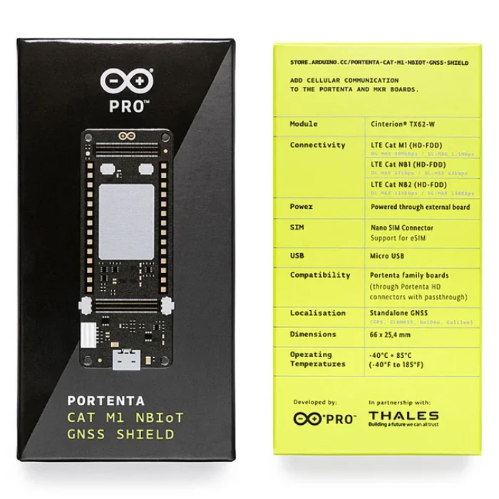 Official Arduino Portenta CAT.M1/NB IoT GNSS Shield - ASX00027