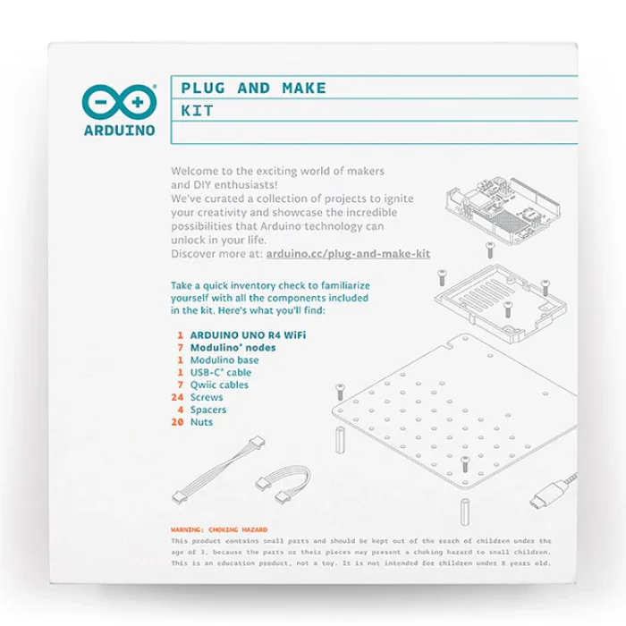 Official Arduino Plug and Make Kit with Arduino Uno R4 wifi