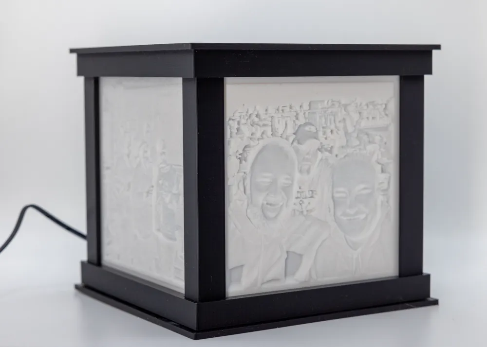 Custom 4-Sided Lithophane Lamp — 3D Photo Box